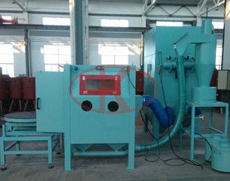 手動(dòng)轉(zhuǎn)盤式模具清理吸送箱式噴砂機(jī)