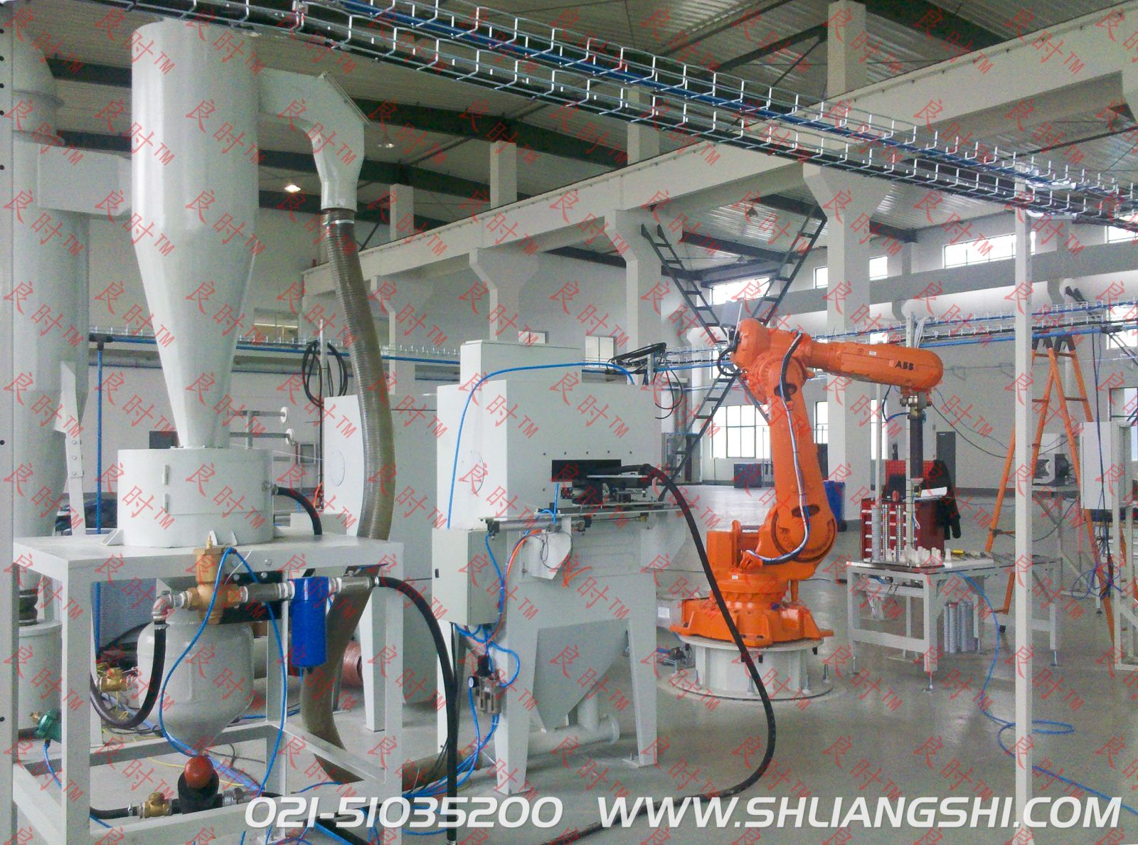 （良時TM）機(jī)器人輔助自動噴砂噴鋅系統(tǒng)設(shè)備