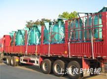 一批18臺船用大型四槍噴砂機整裝待發(fā)至福建某船廠